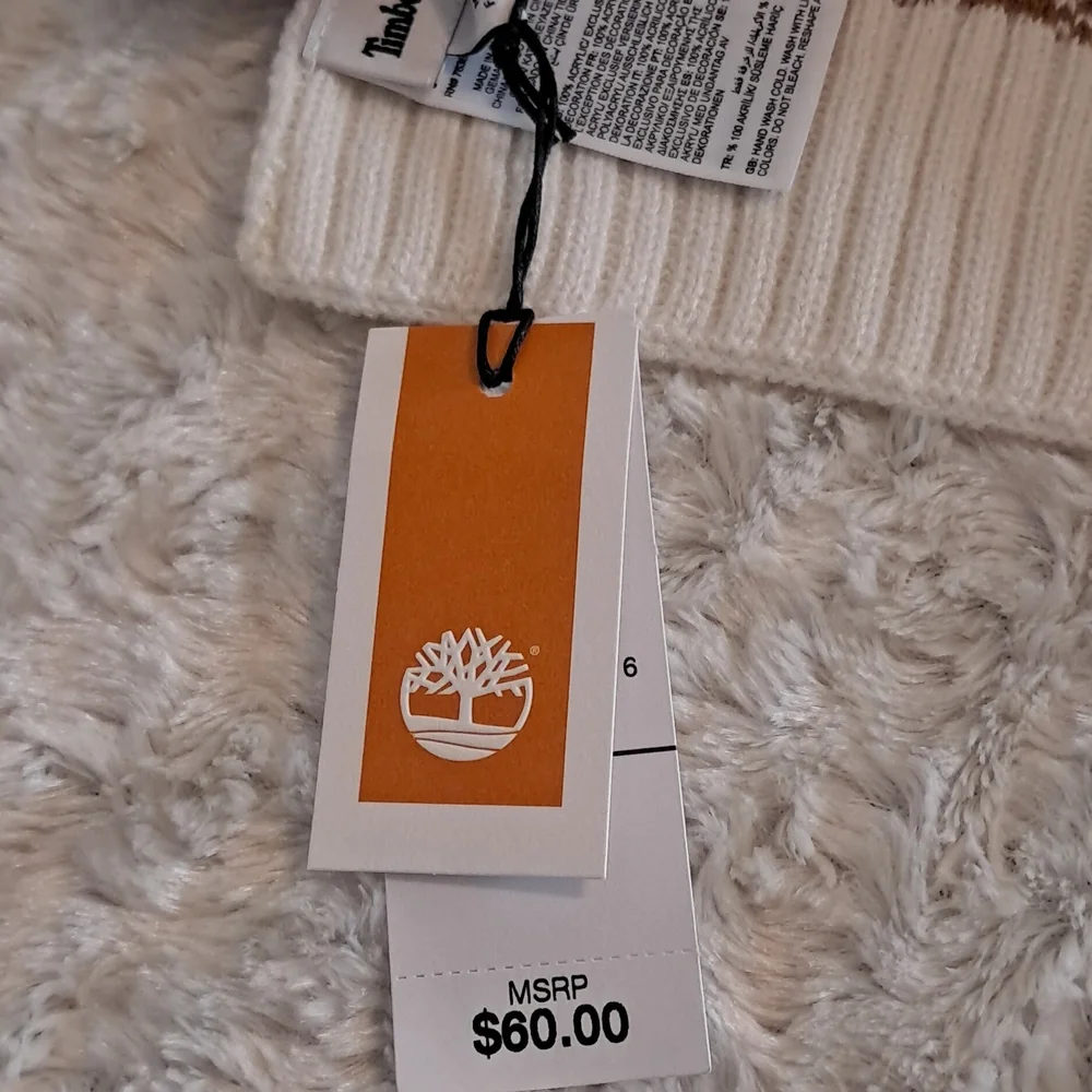 New Timberland Brown Plaid Scarf